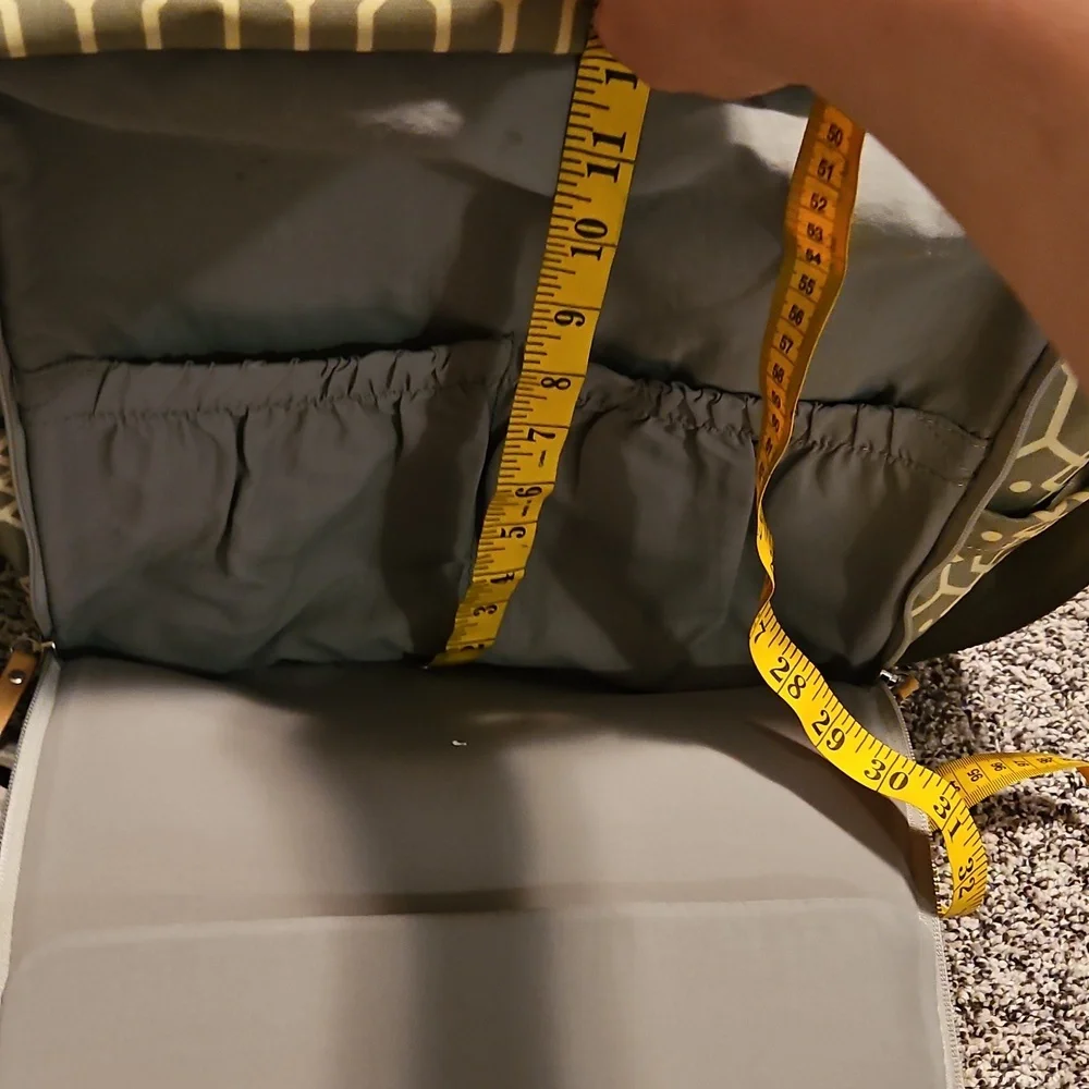 Petunia Pickle Bottom Gray Diaper Bag with Geometric Design